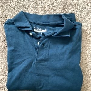 Basic Editions blue polo shirt